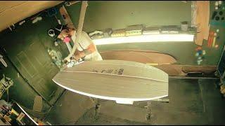 shaping a fish surfboard