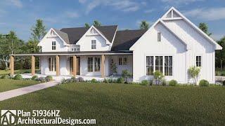 WALKTHROUGH TOUR - Modern Farmhouse Plan 51936HZ - Architectural Designs