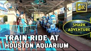 Train ride at Downtown Aquarium, Houston, Texas, USA | Shark adventure | 4K