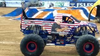 Rod Ryan Show Truck getting ready for Monster Jam Houston 2 12 2017