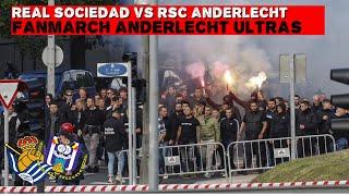 FANMARCH Anderlecht fans in San Sebastian | Real Sociedad vs Anderlecht | 03-10-2024