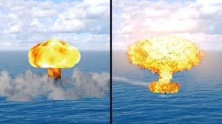 ️ UPDATED Nuke Effect Comparison – Modern Warships v0.85 – Hidden Shores