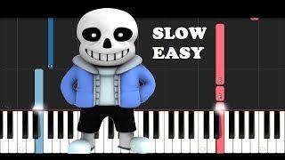 Undertale - Megalovania (SLOW EASY PIANO TUTORIAL)