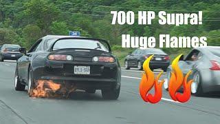 700 HP MK 4 Supra Highway Pulls - LOUD