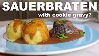 Sauerbraten with potato dumplings