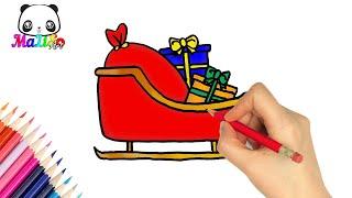 Рисуем сани Деда Мороза! How to draw a Santa Claus sleigh! Новогодние рисунки!