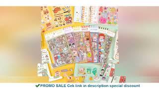 6pcs/pack diy material pattern Decorative Stationery Stickers Colorful Dream Scrapbooking DIY Diary