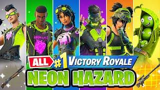 Winning With *EVERY* Neon Hazard BOSS Skin!