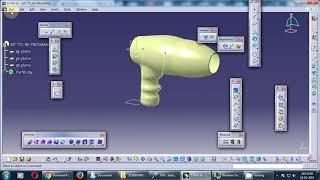 HAIR DRYER CASING in CATIA V5 WIREFRAME AND SURFACE DESIGN