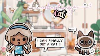 Adopting a cat !!  || *With voice* ️ || toca boca life world ! 