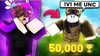 The #1 Win Player Challenged Me In Roblox Bedwars..