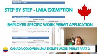 Canadian Work Permit Application - LMIA Exempt - Part 2