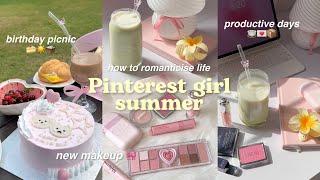 Pinterest girl summer ️romanticising summer, mini picnic, turning 20, makeup haul |aesthetic vlog