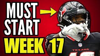 Fantasy Football Start/Sit Strategy for Week 17 (WED-SAT GAMES)