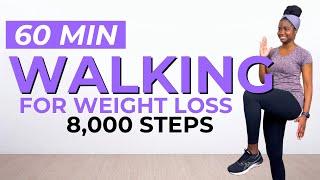 8000 STEPS WALKING Workout For WEIGHT LOSS | 60 MIN Walking to Lose Weight | Walking to Burn Fat