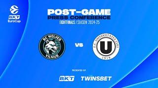 Post-game press conference | EuroCup 24-25 Eightfinal | Wolves Twinsbet Vilnius - U-BT Cluj-Napoca