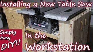 Installing the New Table Saw in the Workstation