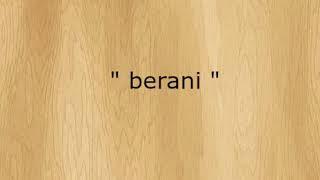 Bahasa Inggris - Apa Inggrisnya "berani?"