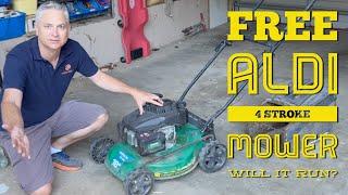 Free ALDI Garden Line 4 Stroke Lawn Mower!  Won’t Start!  Can We Fix It?