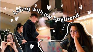 Day in my life living with my boyfriend in Tier 4 England | cute dogs, cook with us, muddy walks..