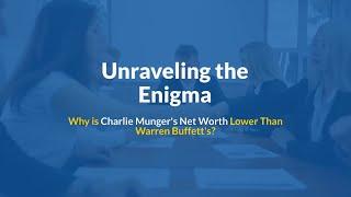 Why is Charlie Munger’s Net Worth so much lower than Warren Buffett’s