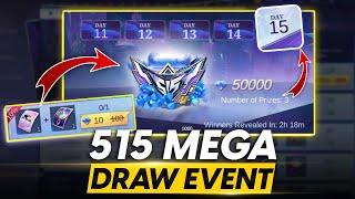 WIN 50000 DIAMONDS IN THE NEW 515 MEGA DRAW EVENT | UPCOMING EVENTS | MLBB