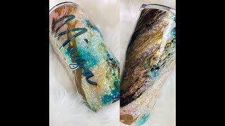 DIY Embedded Opal Glitter Tumbler