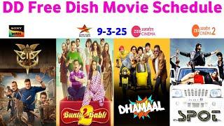 DD Free Dish Hindi Movie Schedule 9 March 2025 || DD Free Dish New Update 9 March 2025