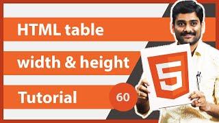 HTML Table width and height Attribute - HTML Tutorial 60 