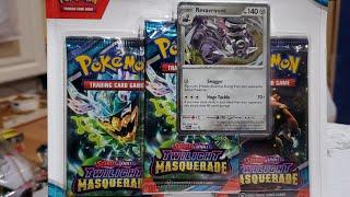 pokemon twilight masquerade revavroom blister pack opening