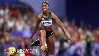 Thea LaFond takes gold in women's triple jump; USA's Jasmine Moore wins bronze | Paris Olympics