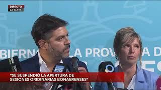 Conferencia de prensa en la Legislatura de la Provincia de Buenos Aires (1° de marzo de 2023)