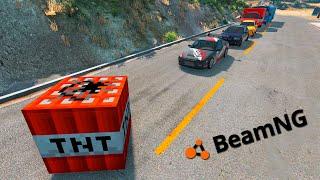 Car vs TNT from minecraft| BeamNG Drive | BimTestCrash