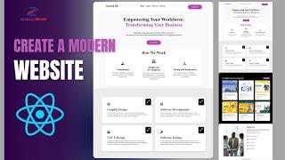 Build a Complete Website with Modern UI/UX in React JS |  Modern Website With React JS + Source code
