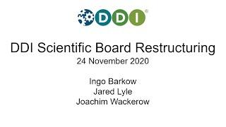 Webinar to Explain the DDI Scientific Board Restructuring, November 2020