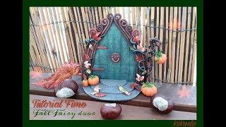 Fall inspired FAIRY DOOR Polymerclay *Krikreativ* Herbstliche Feentür aus Fimo
