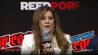 Leftist whackjob Marina Sirtis attacks Trump at New York Comic Con 2022