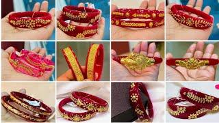 Gold bracelet Pola badhano design 2024 || letest gold light weight Pola badhano design with price ||