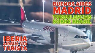 Iberia Buenos Aires Madrid - Airbus 330 - con turbulencias