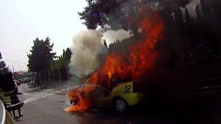 Incendiu Taxi în Suceava, 27 iulie 2016