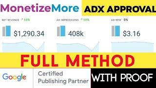 Free Adx Approval | How To Get  Approval From Monetizemore | Free Google Adx Approval