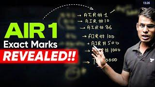 JEE Advanced 2025 AIR 1 Exact Marks REVEALED!