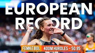 Femke Bol 400M HURDLES 50.95 ! BREAKS European Record