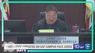 Protesters arrested on USF campus appear in court