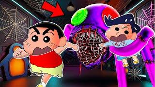 Shinchan Trying To Escape From Creepy Crawlers With Friends  | Roblox Horror Game 