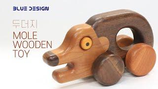 Making a cute wooden toy mole