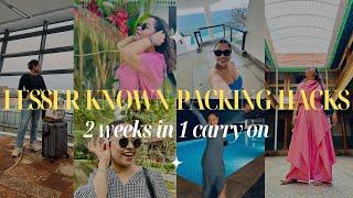 2 WEEKS IN 1 CARRY ON- ULTIMATE GUIDE TO TRAVELLING LIGHT | PACKING TIPS