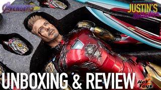 Hot Toys Iron Man Battle Damaged MK85 Avengers Endgame Unboxing & Review