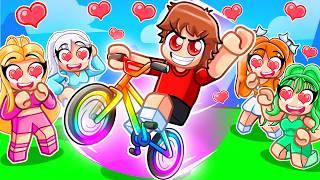 I Spent $100,000 To Rizz Girls In Roblox Bike Obby…