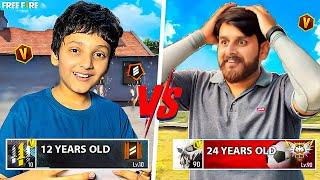 Youngest V Badger vs Oldest V Badger  in Free Fire 